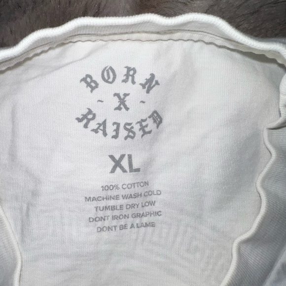 SUPER RARE BORN X RAISED White Tee with Black Graphic - Picture 7 of 11